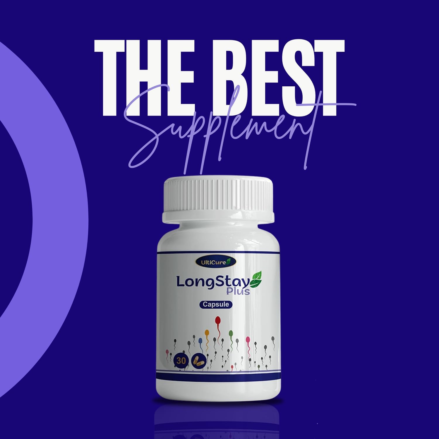 UltiCure Pure Ayurvedic Stamina Booster Capsules - Herbal Blend with Musli, Shilajit, Kavchabeej, Ashwagandha, Satavari, Vidarikand, Goukharu, Jaifal, Abhrak Bhasma - 30 Capsules, (Pack of 1)