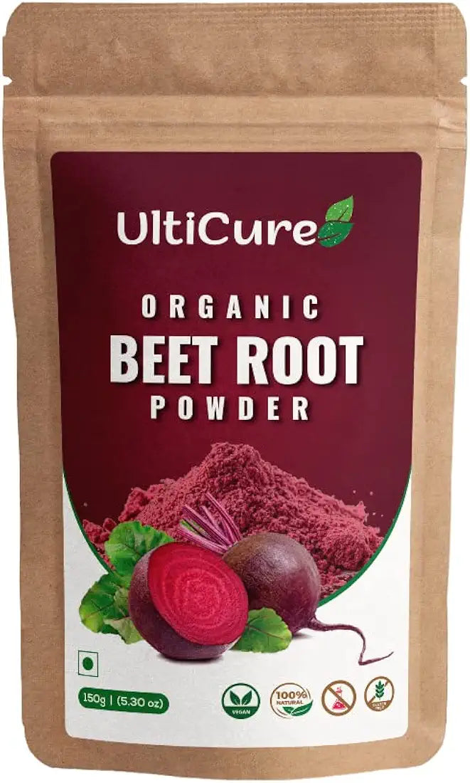 Natural Organic Beet Root Powder Super Concentrated Beetroot Circulation Food Supports Natural Energy & Stamina for Men & Women, 150 Gram