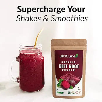 Natural Organic Beet Root Powder Super Concentrated Beetroot Circulation Food Supports Natural Energy & Stamina for Men & Women, 150 Gram